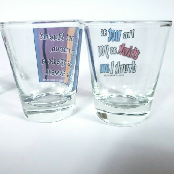 Set of Kalan Humor Shot Glasses Party Bar - Picture 10 of 10